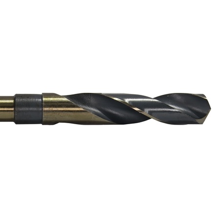 Drill America 33/64" Reduced Shank HSS Black & Gold KFD Drill Bit 3/8" Shank KFDRSD3/8X33/64